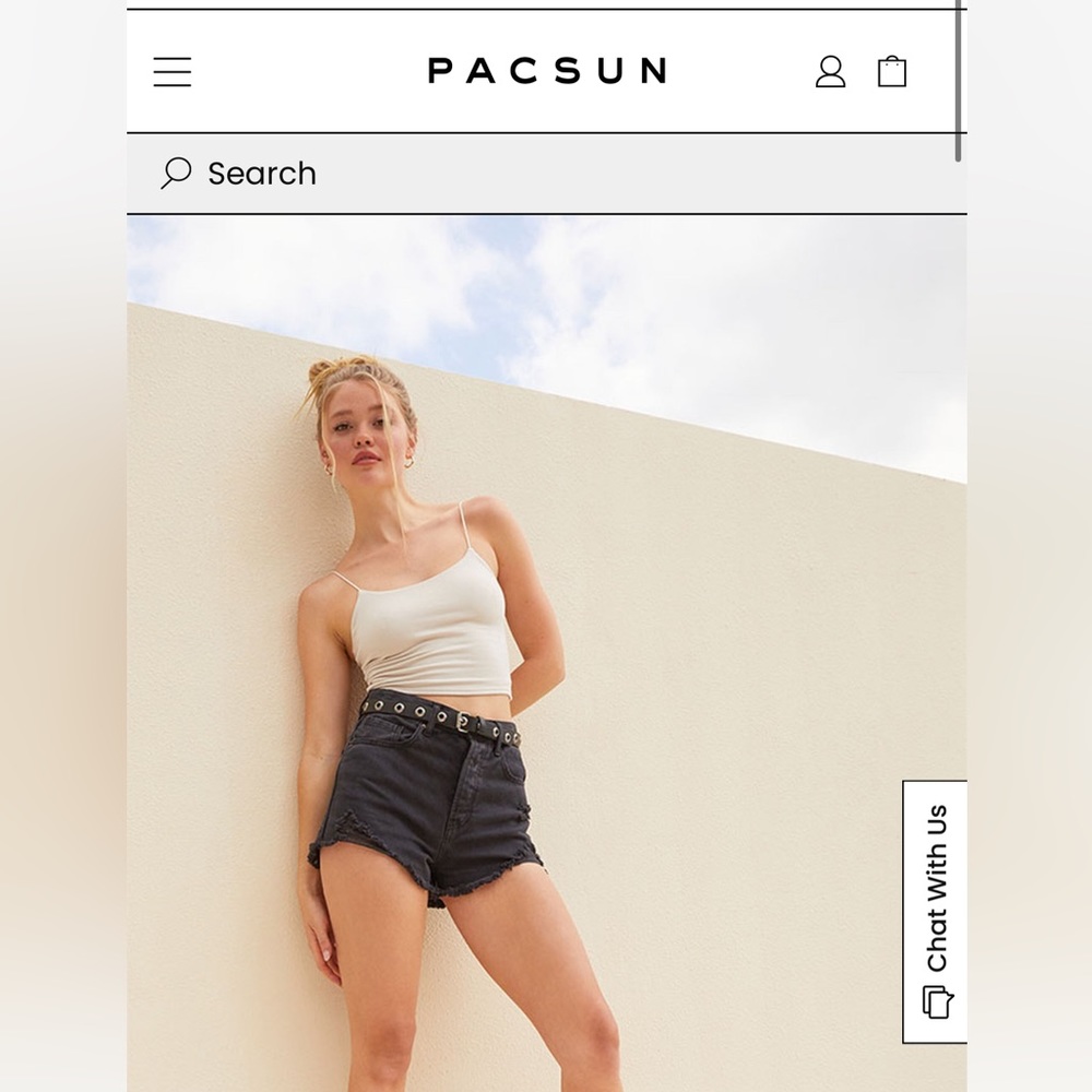 PacSun Black Jean Shorts